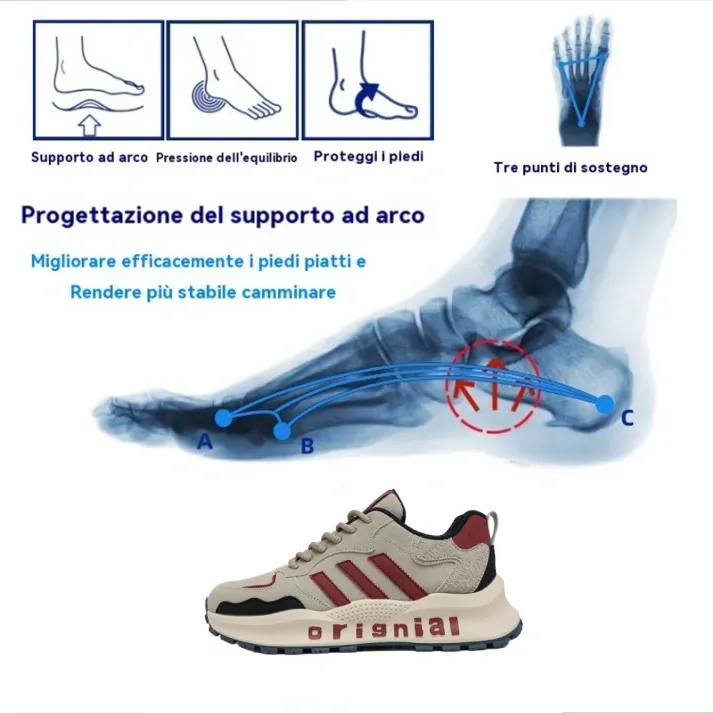 [Ultimo giorno di sconto del 50% - non perdertelo] 🔥 Scarpe da passeggio dal design ergonomico 👞 Cucite a mano, traspiranti ✅ Supporto dell'arco plantare, camminata confortevole
